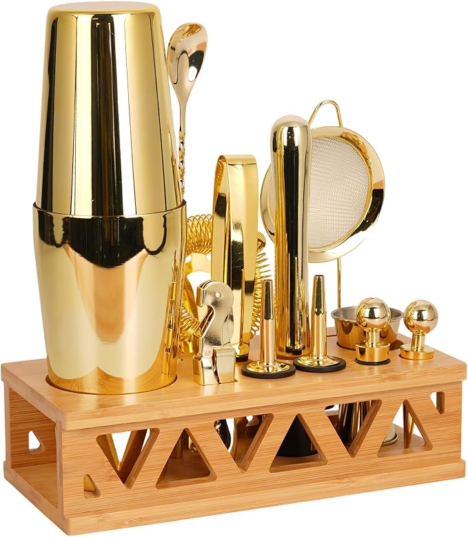 Cocktail Shaker Set, Boston Shaker Bartender Kit by JWJIUEJIU