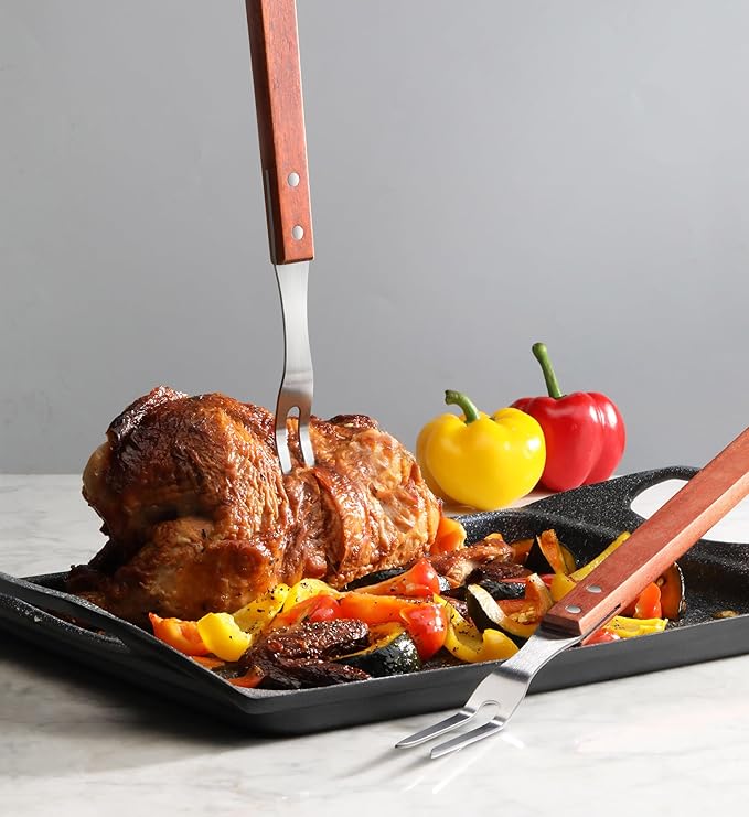 New Star Foodservice | Commercial Grade BBQ Fork, Wood Handle (21-Inch)
