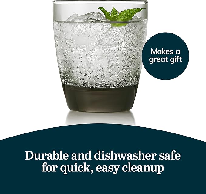 Libbey Classic Smoke Rocks Glasses, 13-ounce, Set of 12