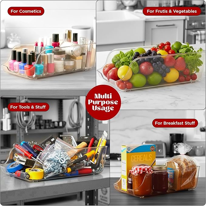 Utopia Kitchen Can Organizer For Pantry - Soda Can Storage Organizer Pantry, Fridge & Freezer Organization - Holds Food & Soup Can (Clear)