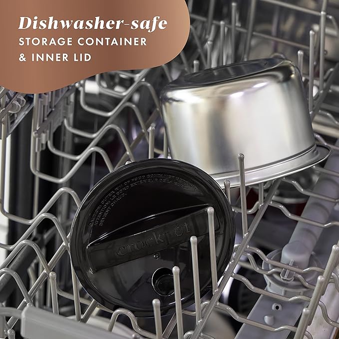 Crock-Pot Electric Lunch Box 20-Ounce Portable Food Warmer Black Licorice Perfect for Travel On-the-Go & Office Use | Stylish Spill-Free & Dishwasher-Safe | Ideal Men & Women's Gifts