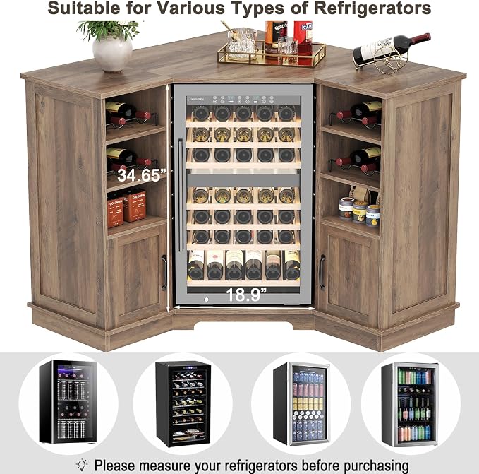 HSH 40 Inch Corner Coffee Bar Cabinet - Image 4