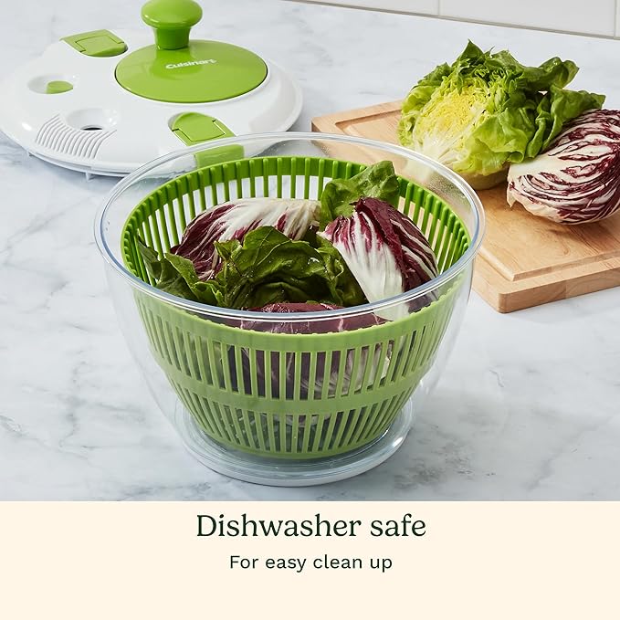 Cuisinart Salad Spinner- Wash, Spin & Dry Salad Greens, Fruits & Vegetables, 3qt, CTG-00-SSAS (Pack of 4)