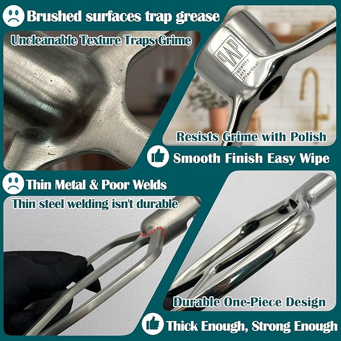 Stainless Steel Flat Beater - Compatible with KitchenAid 4.5-5qt Bowl-Lift Mixer, Fits Heavy Duty, Professiona HD, Pro 450, Pro 500, Limited Edition, ProLine Series, K5A, K4SS, K5SS, KSM5, KSM50