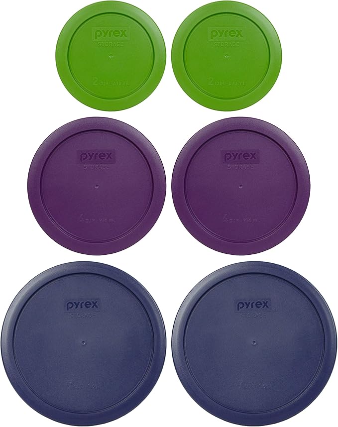 Pyrex Simply Store Replacement Lids for 6 Piece Storage Set - Lids only