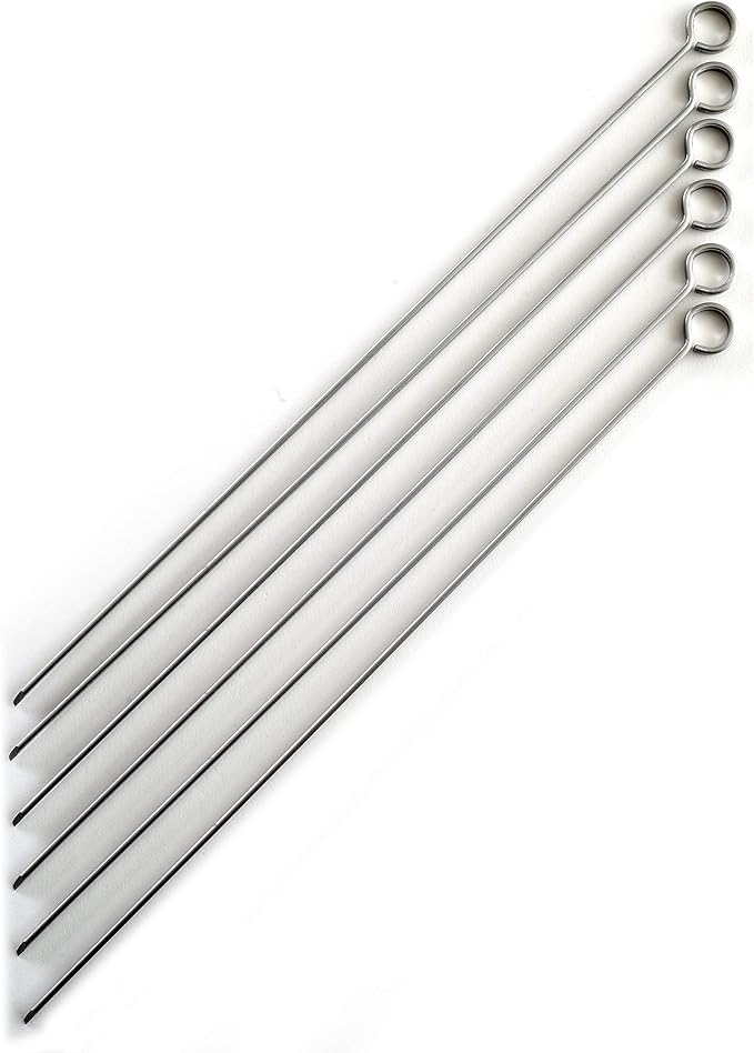 Norpro Stainless Steel 14-inch Skewers, Set of 6