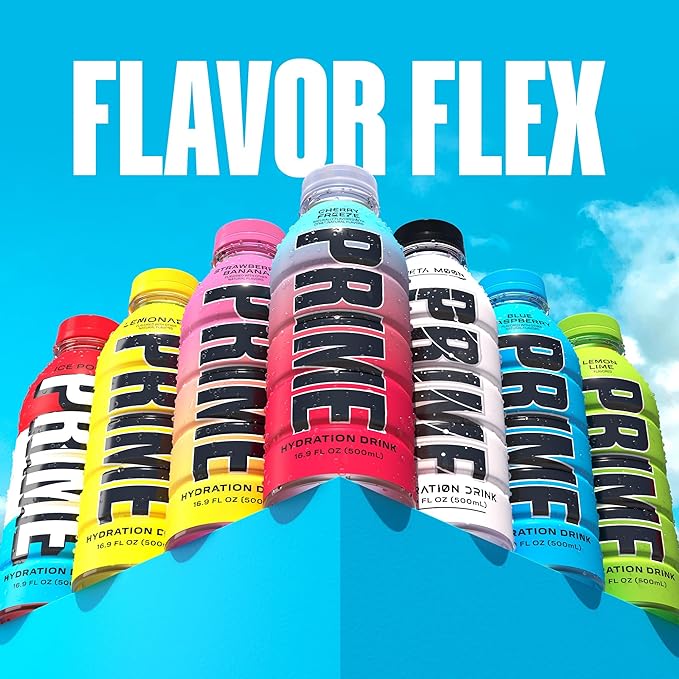 PRIME Hydration CHERRY FREEZE, Sports Drinks, Electrolyte Enhanced for Replenishing Fluids, 250mg BCAAs, B Vitamins, Antioxidants, Low Sugar, 16.9 Fl Oz, 12 Pack