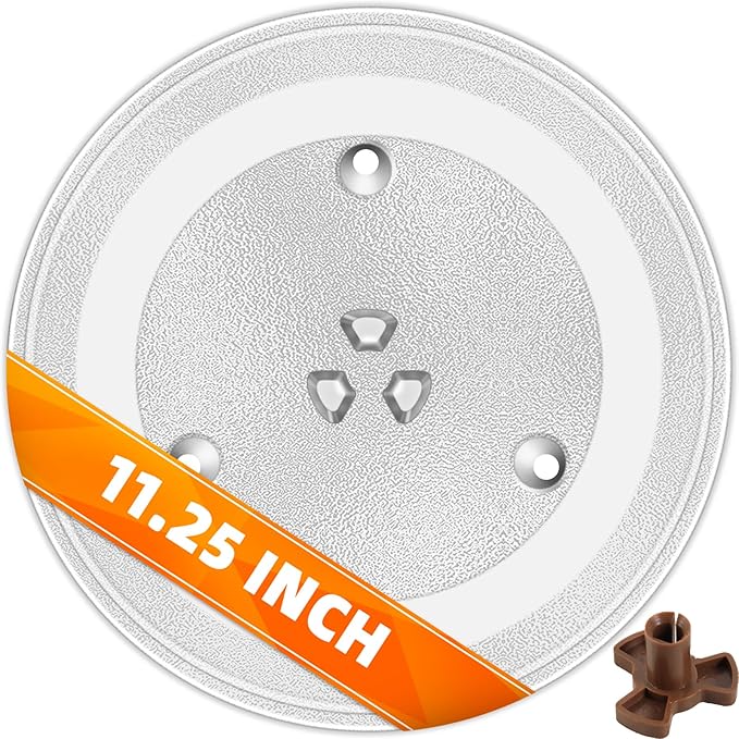 The 11.25’’ Microwave Glass Tray Compatible with GE and Kenmore - Exact Replacement Part of WB49X10097/ DE63-00536A / ME 16H702SES/ MCD991AB - Dishwasher Safe