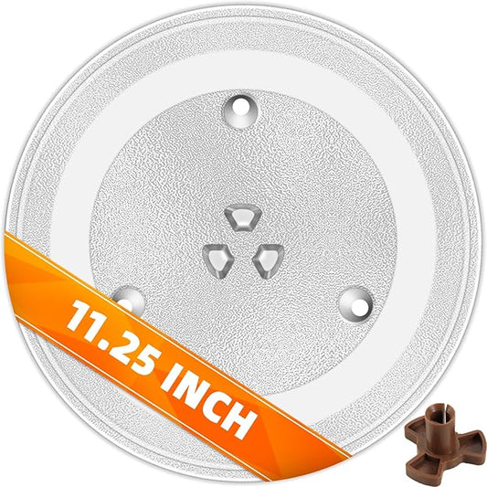 The 11.25’’ Microwave Glass Tray Compatible with GE and Kenmore - Exact Replacement Part of WB49X10097/ DE63-00536A / ME 16H702SES/ MCD991AB - Dishwasher Safe