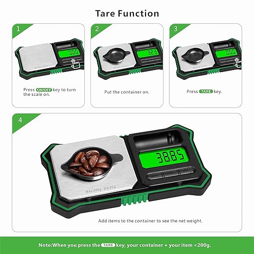 Fuzion Digital Pocket Scale, 200g x 0.01g Jewelry Gram Scale, 6 Units Conversion, LCD Back-Lit Display, Use for Jewelry/Medicine/Food/Powder/Herb(Battery Included)