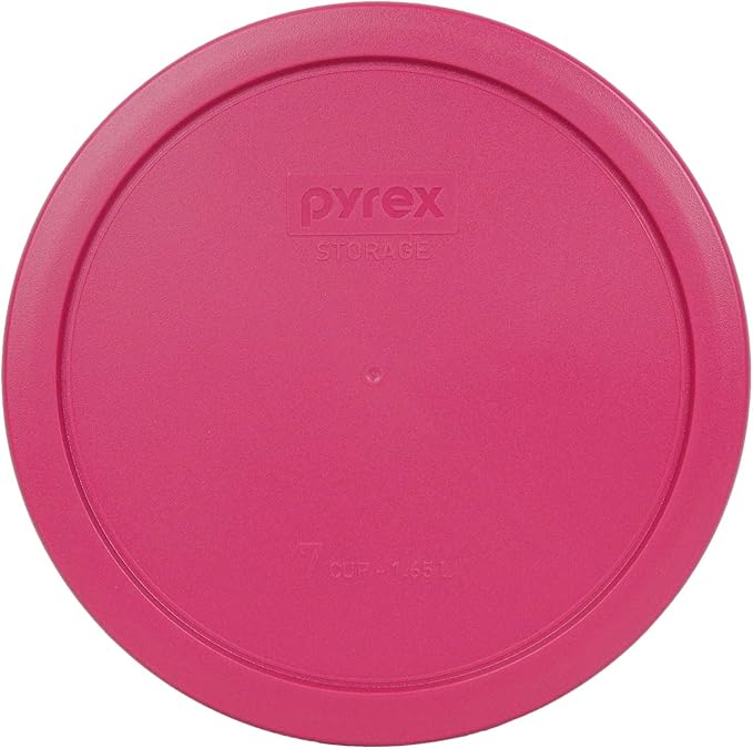 Pyrex 9 Item Bundle: (2) 7402-PC Fuschia Pink Lids, (2) 7201-PC Purple Lids, (3) 7200-PC Lawn Green Lids, (2) 7202-PC Red Lids Made In The USA