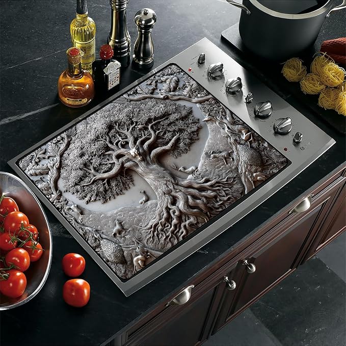 Stove Top Cover for Electric Stove, 28.35 x 20.47 in Glass Stove Top Cover - Image 3