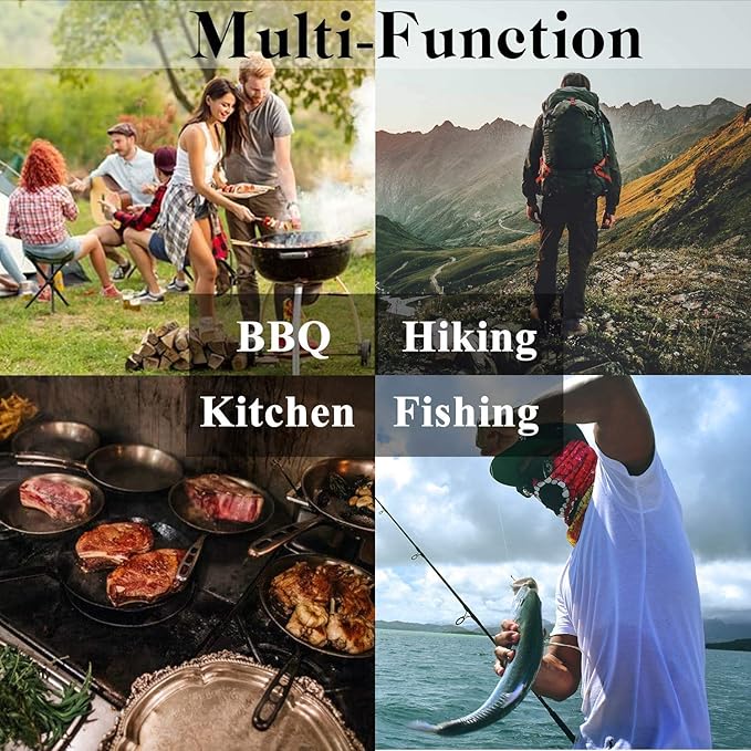 Smith Chu Forged Viking Knives - Husk Chef and Butcher Knife Set, Fishing Filet & Bait Knife, Japanese Boning Knife, Meat Cleaver for Kitchen or Camping - Gift for Dad