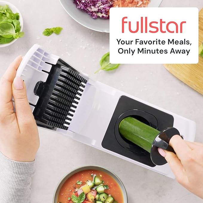Fullstar The Original Pro Chopper - Vegetable Chopper and Spiralizer, Food Chopper with Container, Fruit Slicer, Kitchen Gadgets & Gifts, Home Essentials (4 in 1, Black)