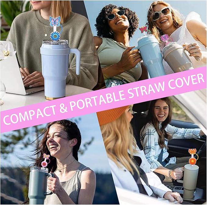 Stanley Cup Straw Cover Cap, Compatible with 30 & 40 Oz Tumbler, Reusable Straw Tips, Perfect for Gifts