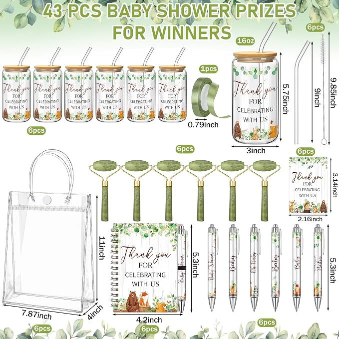 Reallnaive 6 Set Woodland Animal Baby Shower Game Prizes - Image 3