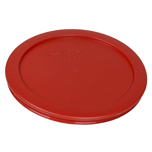 Pyrex 7201-PC Round 4 Cup Storage Lid for Glass Bowls (1, Poppy Red)