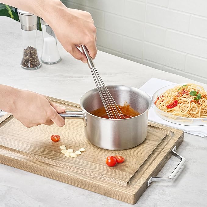 Restaurantware-German Standard 12.6 Inch Ball Whisk, 1 Kitchen Whisk With Silicone Balls - Ergonomic Handle, Dishwashable, Stainless Steel Manual Egg Beater, Durable, For Whisking, Stirring, Mixing