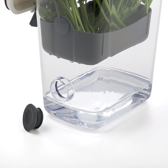 ProKeeper Herb Keeper – 1-Piece, White, with Removable Silicone Drain Plug, BPA-Free Plastic