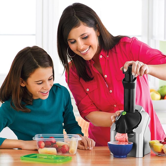 Yonanas 902MN Classic Vegan Non-Dairy Frozen Fruit Soft Serve Dessert Maker, BPA Free, Includes 36 Recipes, 200 Watts, Mint