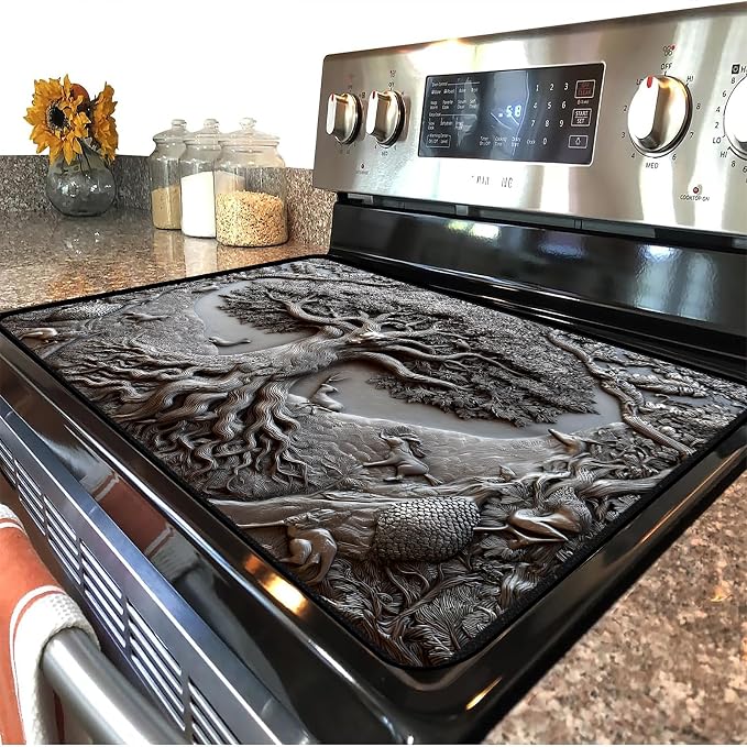 Stove Top Cover for Electric Stove, 28.35 x 20.47 in Glass Stove Top Cover - Image 2