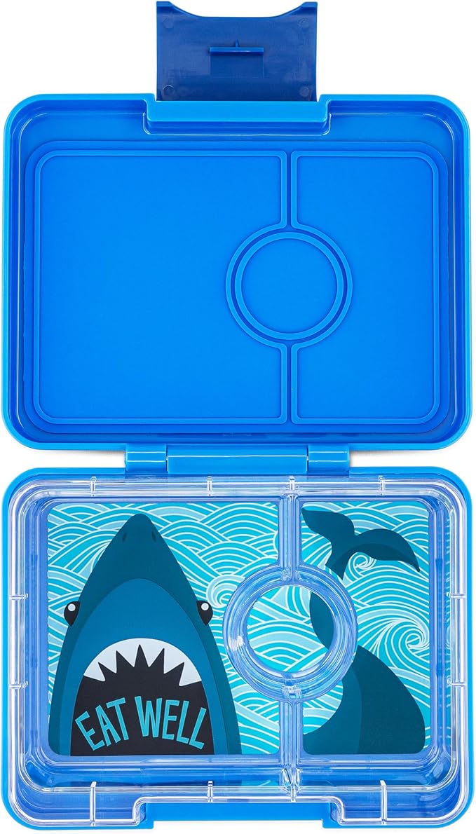 Yumbox Snack Box - 3 Compartment - Leakproof Bento Lunch Box for Kids (Surf Shark)