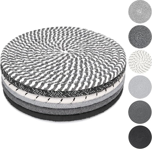 8 Inch Trivets for Hot Dishes, Hot Pots and Pans, Thick Heat Resistant Large Coaster for Kitchen, Hot Pads, Kitchen Essentials, Kitchen Decor for Table & Countertop, 6 Pcs
