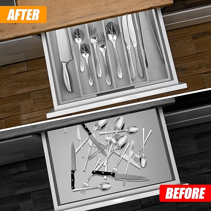 Kitchen Silverware Drawer Organizer and Storage Best Grandpa Grandfather Elder Men Father Day Grandparents Great Papaw Peepaw Grampy Pawpaw Granddad Happy Birthday Christmas Xmas Unique Cool Gifts