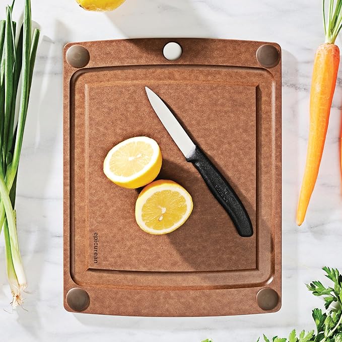 Epicurean All-in-One 11.5" × 9" Cutting Board in Nutmeg