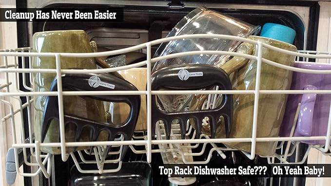 Cave Tools Meat Claws for Shredding Pulled Pork, Chicken, Turkey, and Beef- Handling & Carving Food - Barbecue Grill Accessories for Smoker, or Slow Cooker - Merlot