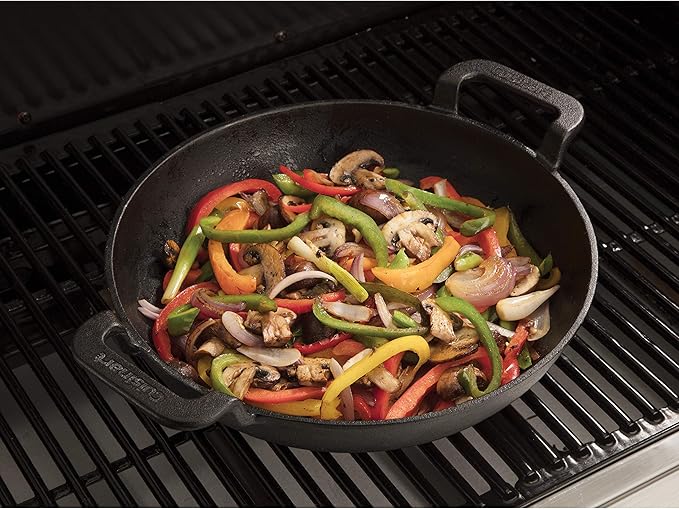 Cuisinart CCW-800, Pre-seasoned Cast Iron Grilling Wok, 10"