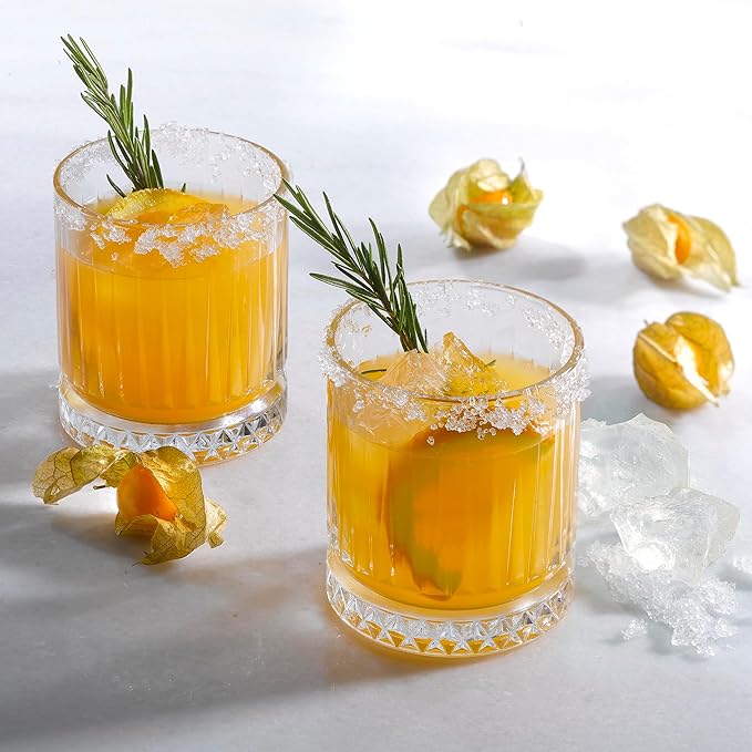 Pasabahce Exclusive Whiskey & Cocktail Glasses Set Of 4 - Premium Old Fashioned Glasses - Premium Scotch, Bourbon, Liquor, Rum Glasses - 11.75 Oz Drinking Glasses - Perfect for Parties, Gifts