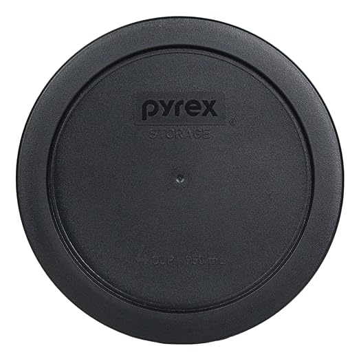 Pyrex 7201-PC Black Replacement Food Storage Lid Covers - 4 Pack