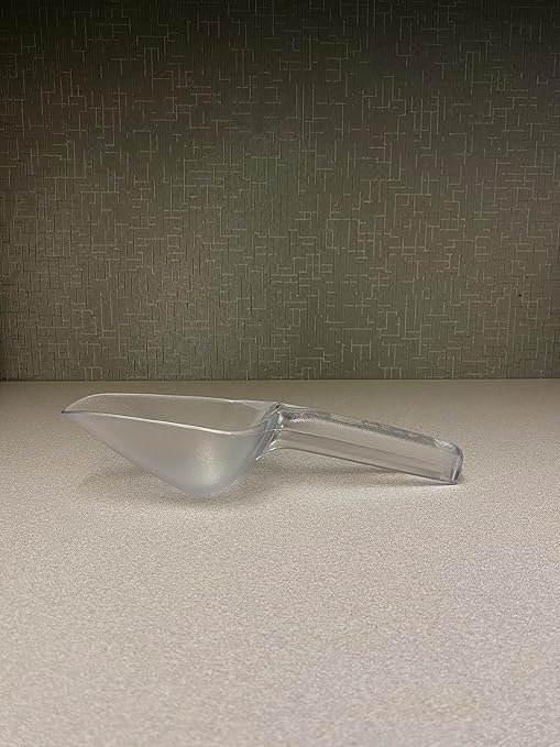 Rubbermaid Commercial Products Plastic Utility Ice Scooper, 6-ounce, Clear, Dishwasher Safe Kitchen Scoop for Weddings/Bar/Ice Bucket/Kitchen/Popcorn