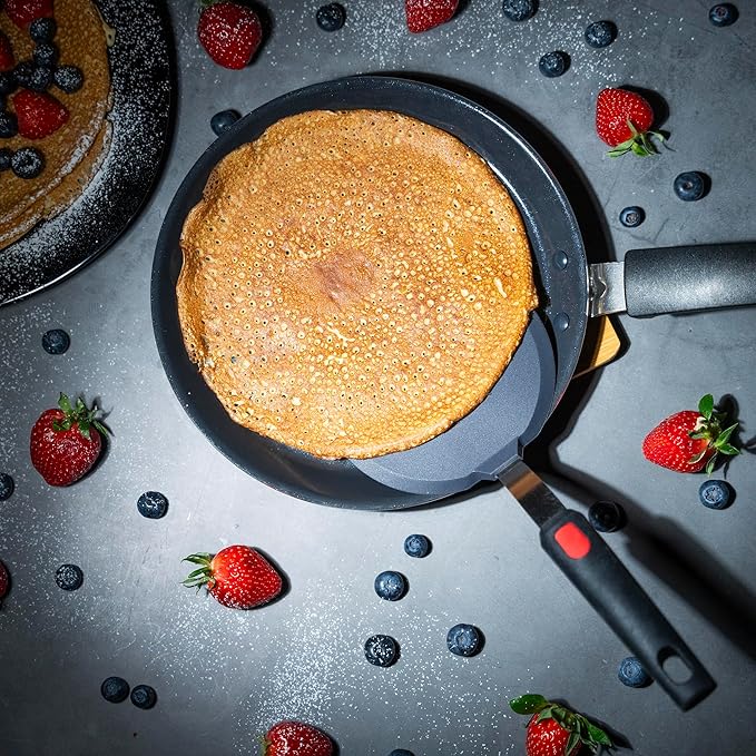 Silicone Pancake Spatula Flipper – Wide Beveled Edge Turner with Stainless Steel Handle | Heat Resistant Non-Stick Large Silicone Spatula for Cooking & Pancakes