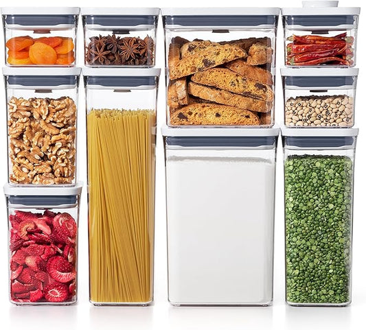 OXO Good Grips 10-Piece POP Container Set for Kitchen Storage, Pantry Organization