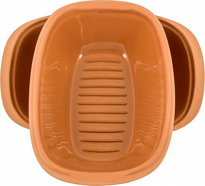Romertopf Clay Roaster | Non-Stick Dutch Oven | Health Pot Cooking | Clay Baker | Versatile Cooking Vessel - 1.6 Quarts (1.5 Liters) for up to 2 people