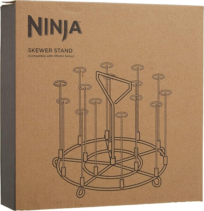 Ninja - AOP103BRN Ninja Foodi Skewer Stand, 1 piece, stainless steel