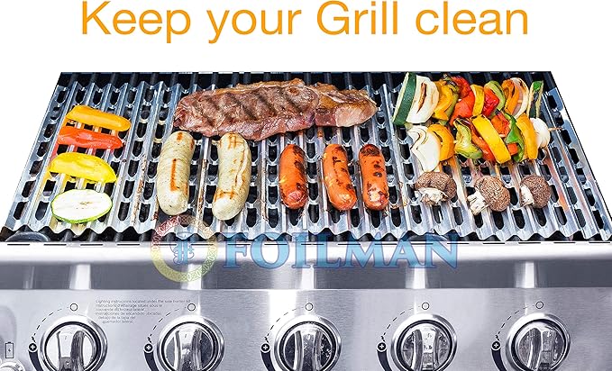 Clean Grill BBQ Disposable Aluminum Liners | 12 x 20 inch/Disposable Grill Grates - 8-Pack & 12-Pack (8)