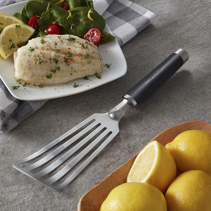 KitchenAid KO024OHOBA Gourmet Stainless Steel Flex Turner,Black (Pack of 12)