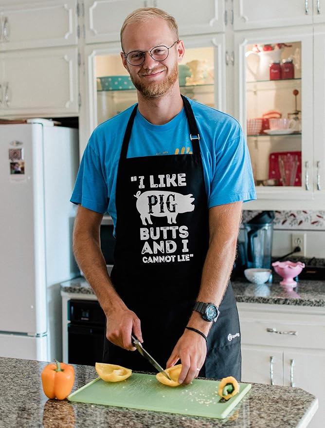 ApronMen - Funny Apron For Men - BBQ Gifts for Men & Unique Gifts for Fathers - Mens Aprons for Grilling