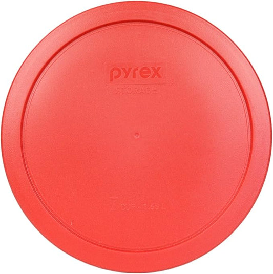 Pyrex 7402-PC 1113808 6-7 Cup Red Plastic Round Lid