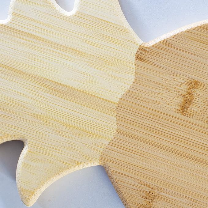 Totally Bamboo Pineapple Shaped Bamboo Wood Cutting Board and Charcuterie Board, 14-3/8" x 7-1/2" (Pack of 2)
