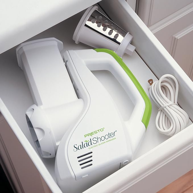 Presto Salad Shooter Electric Slicer/Shredder,White (Pack of 2)