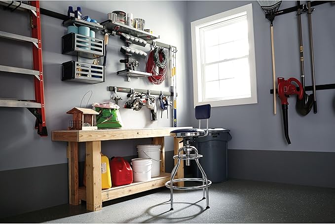 Rubbermaid FastTrack Rail Access Bin Garage Organization Bin for Sports Equipment/Gardening Supplies/Shed/Home/Garage/Item Storage