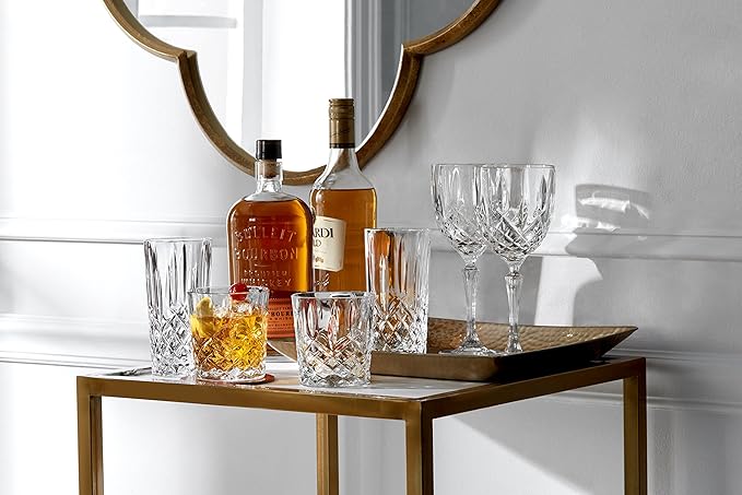Marquis by Waterford 165118 Markham Double Old Fashioned Glasses, Set of 4, Clear Crystalline, 3.75 inches (H) x 3.3 inches (W) 11oz