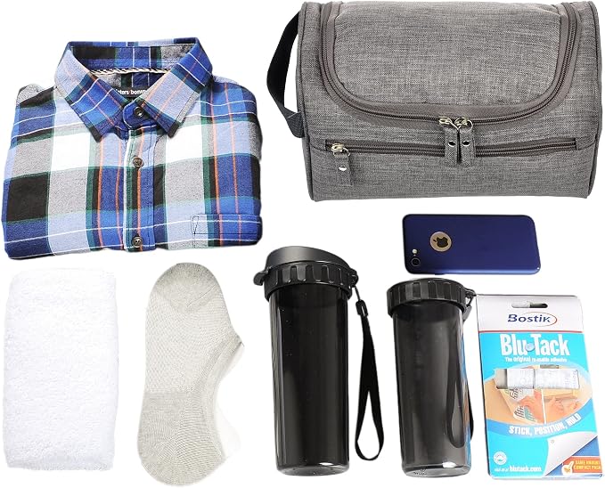 Vercord Mens Toiletry Bag Wash Travel Small Shaving Dop Kit Shower Bathroom - Image 4