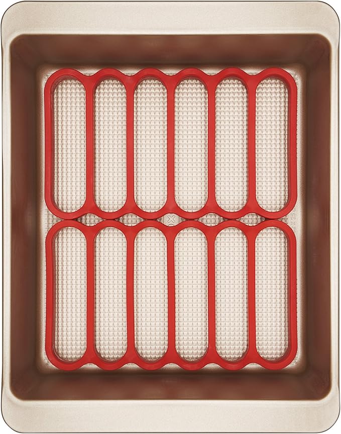 OXO - 11210100 OXO Good Grips Silicone Roasting Racks, 2-Pack,Red,Pack of 2