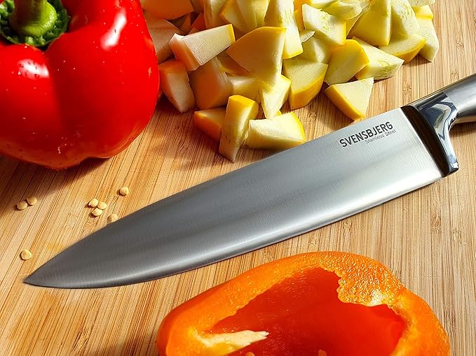 Modern-Silver Chef Kitchen Knife Set without Block, Chef Knife Set for Cooking, Knife Set for Kitchen, Stainless Steel, Sharp, German Brand | SB-KS101