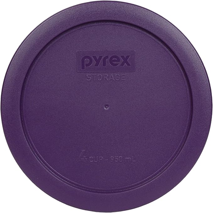 Pyrex 9 Item Bundle: (2) 7402-PC Fuschia Pink Lids, (2) 7201-PC Purple Lids, (3) 7200-PC Lawn Green Lids, (2) 7202-PC Red Lids Made In The USA